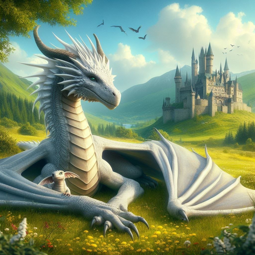 Weißer Drache